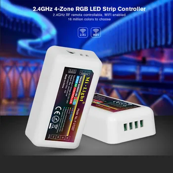 Mi light DC12V-24V 10A 4-Zone 2.4G RF Dimmable wireless wifi RGB Led strip controller for 5050 3528 flexible led RGB strip light
Mi light DC12V-24V 10A 4-Zone 2.4G RF Dimmable wireless wifi RGB Led strip controller for 5050 3528 flexible led RGB strip light