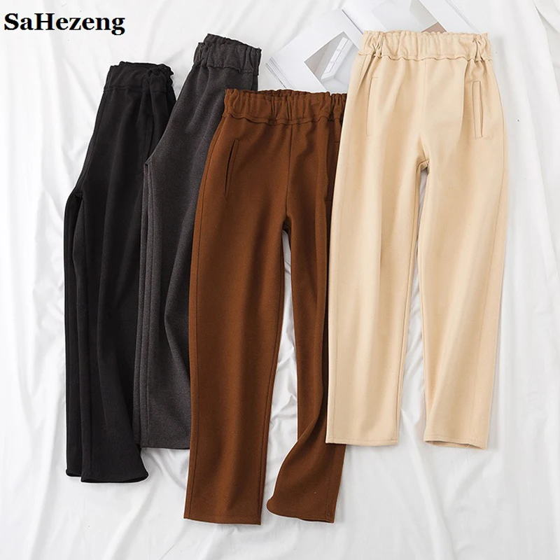 Plus Size Elegant Woolen Pants 2019 Spring Autumn Warm Women Trousers High Waist Pantalon Femme Casual Loose Wool Pants P70-1
Plus Size Elegant Woolen Pants 2019 Spring Autumn Warm Women Trousers High Waist Pantalon Femme Casual Loose Wool Pants P70-1