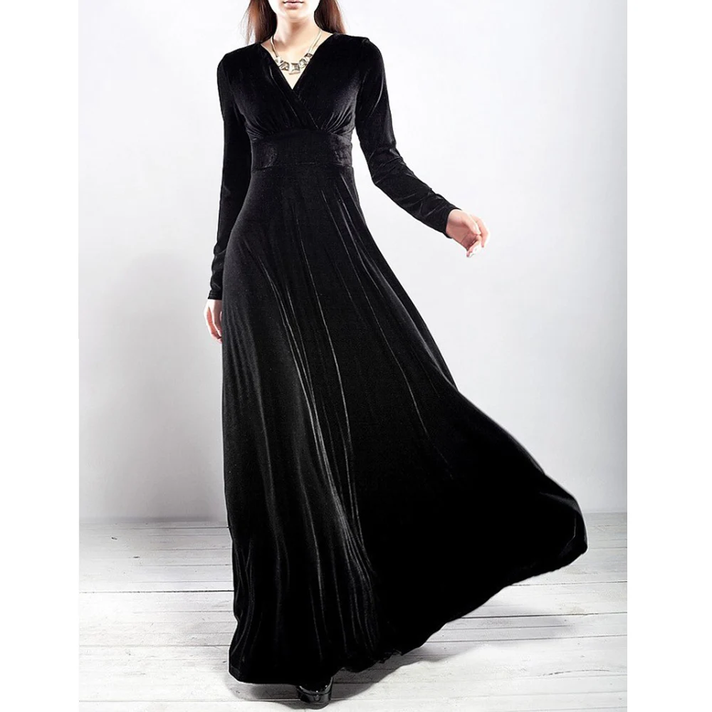 New 2020 Fall Winter Dress Women Elegant Casual Long Sleeve Ball Gown Dress Vintage Velvet Party Dresses Plus Size Dress Black
New 2020 Fall Winter Dress Women Elegant Casual Long Sleeve Ball Gown Dress Vintage Velvet Party Dresses Plus Size Dress Black