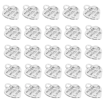 50pcs DIY Craft Made With Love Words Pendant Beads Toys for Christmas Xmas Charms Making Jewelry Necklace Bracelet Accessories
50pcs DIY Craft Made With Love Words Pendant Beads Toys for Christmas Xmas Charms Making Jewelry Necklace Bracelet Accessories