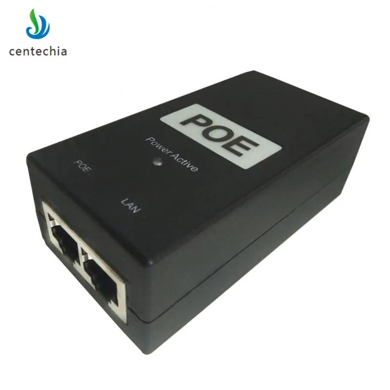 Centechia 48V 0.5A 24W Desktop POE Power Injector 10/100Mbps Ethernet Adapter Surveillance for IP camera IP Phones
Centechia 48V 0.5A 24W Desktop POE Power Injector 10/100Mbps Ethernet Adapter Surveillance for IP camera IP Phones