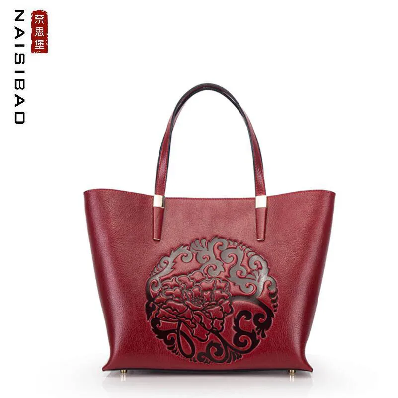 NAISIBAO high quality fashion luxury brand leather 2019 new handbag China wind embossed large capacity lined inner bag ladies ba
NAISIBAO high quality fashion luxury brand leather 2019 new handbag China wind embossed large capacity lined inner bag ladies ba