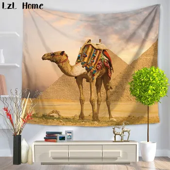 

LzL Home 3d Indian Mandala Tapestry Desert Camel Series Wall Hanging Tapestries Home Decor Bedspread Beach Towel Yoga Mat Carpet