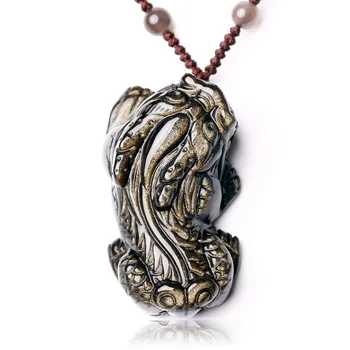 Authentic natural fashion black and gold obsidian to create evil like the pendant men's women's jade pendants
Authentic natural fashion black and gold obsidian to create evil like the pendant men's women's jade pendants