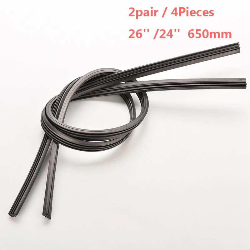 2Pcs 6mm 26'' /24'' Auto Car Bus Rubber Universal Bracketless Frameless Windshield Wiper Wash Blade Refill Soft Replacement
2Pcs 6mm 26'' /24'' Auto Car Bus Rubber Universal Bracketless Frameless Windshield Wiper Wash Blade Refill Soft Replacement
