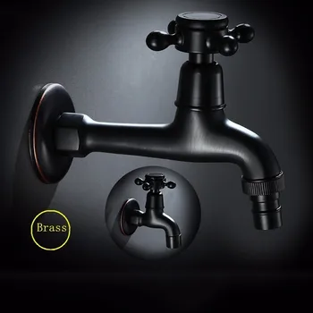 Houmaid Bathroom Single Handle Cold Copper Faucet for Washing Machine Black Wall Mounted Brass Faucet For Mop Pool
Houmaid Bathroom Single Handle Cold Copper Faucet for Washing Machine Black Wall Mounted Brass Faucet For Mop Pool