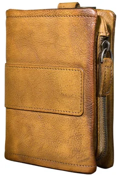 Vintage Men Frosted Genuine Leather ShortW allets Pleated Zipper & Hasp Card Holder Coin Pocket Purses Clutch Money Bags D479
Vintage Men Frosted Genuine Leather ShortW allets Pleated Zipper & Hasp Card Holder Coin Pocket Purses Clutch Money Bags D479