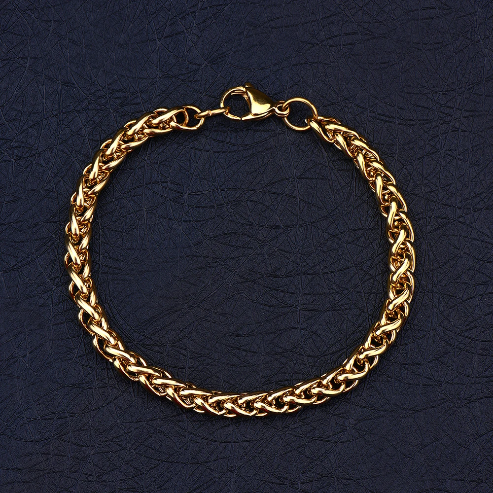 Hot sale stainless steel gold color 4MM 5MM 6MM keel chain bracelet length 20CM fashion jewelry fashion unisex jewelry pulseras
Hot sale stainless steel gold color 4MM 5MM 6MM keel chain bracelet length 20CM fashion jewelry fashion unisex jewelry pulseras