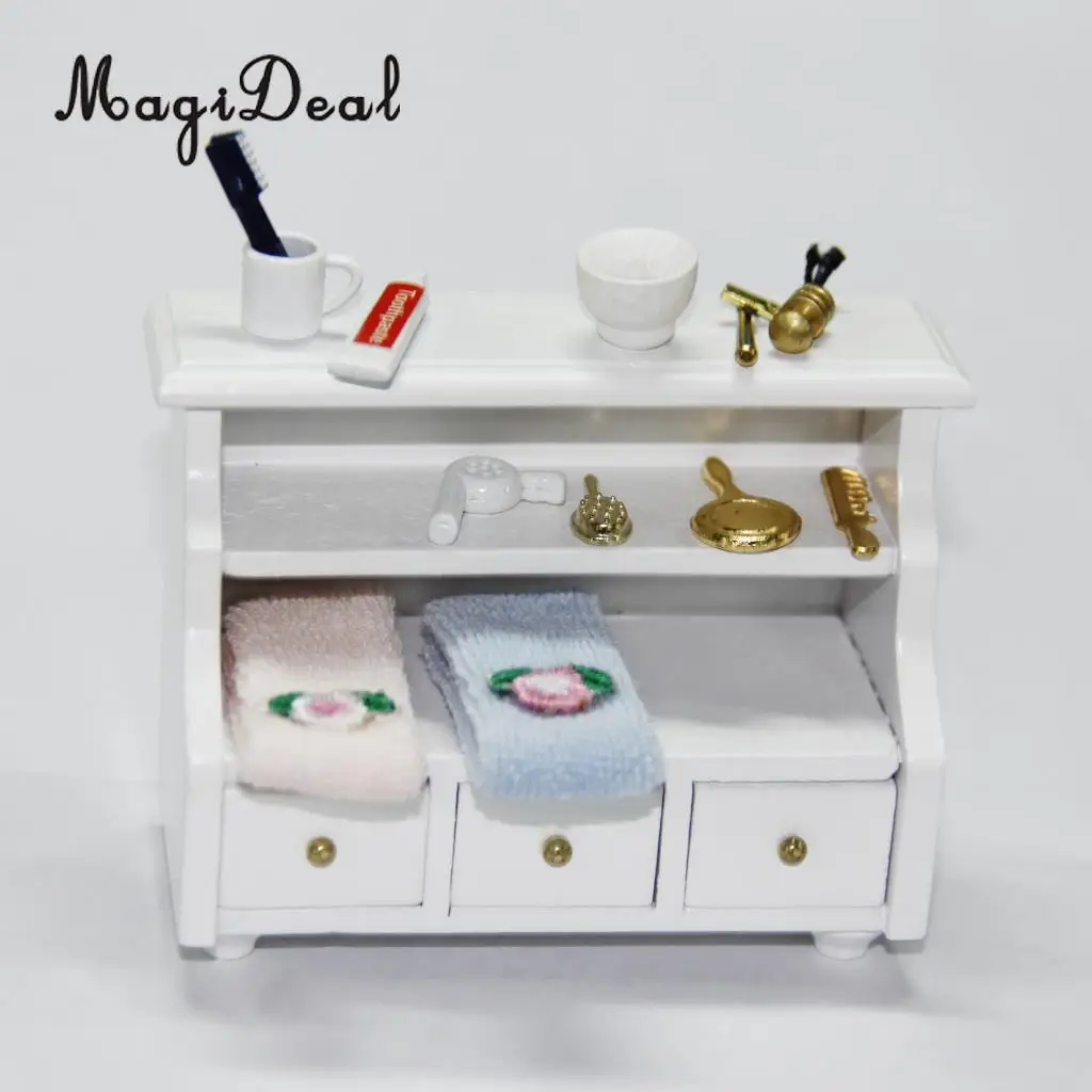 MagiDeal 4Pcs/Set 1/12 Dollhouse Miniature Comb Hair Dryer Mirror for Dolls Bathroom Accessories Children Toys
MagiDeal 4Pcs/Set 1/12 Dollhouse Miniature Comb Hair Dryer Mirror for Dolls Bathroom Accessories Children Toys