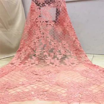 Peach Nigeria Sequence Lace Fabric 2019 Nigerian Lace Fabrics 5 yards Embroidery African Tulle French Lace Materials For Women
Peach Nigeria Sequence Lace Fabric 2019 Nigerian Lace Fabrics 5 yards Embroidery African Tulle French Lace Materials For Women
