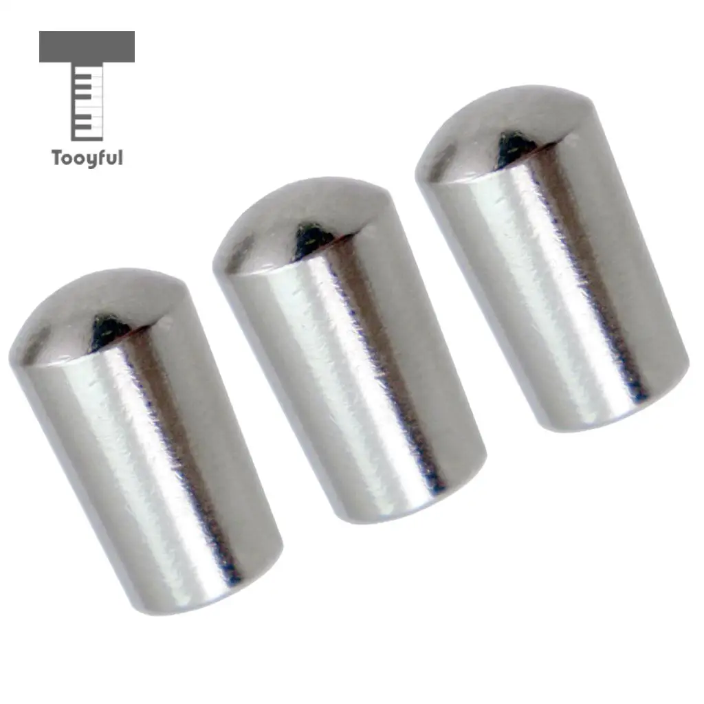 Tooyful 3Pcs Internal Thread 4mm Brass 3 Way Toggle Switch Knobs Cap Tip Button for LP Electric Guitar Parts Replacements