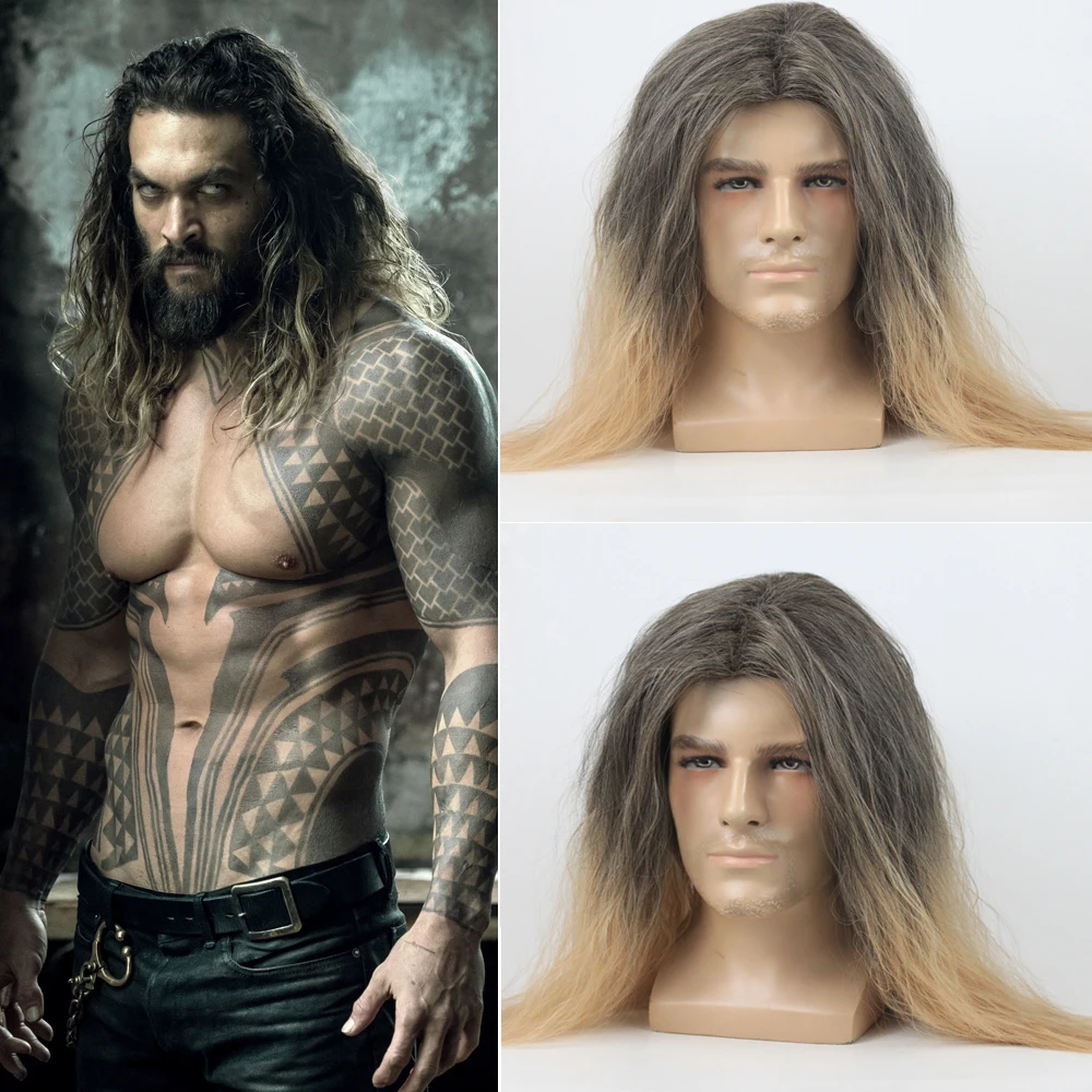 New Justice League Aquaman Wig Aquaman Role Play Hair Cosplay Jason Momoa Wig Carnival Brown Hair for Men Adult Cosplay Props
New Justice League Aquaman Wig Aquaman Role Play Hair Cosplay Jason Momoa Wig Carnival Brown Hair for Men Adult Cosplay Props
