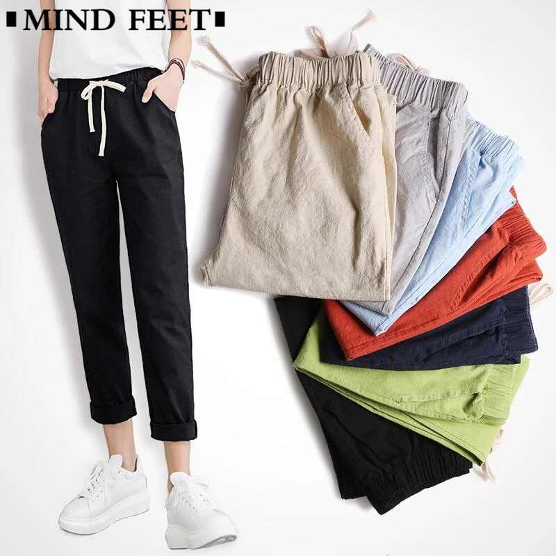 MIND FEET 7colors Cotton Linen Women Harem Casual Pants Nine Part Thin Loose Straight 2018 Spring Soft Women Slim Pencil Pants
MIND FEET 7colors Cotton Linen Women Harem Casual Pants Nine Part Thin Loose Straight 2018 Spring Soft Women Slim Pencil Pants