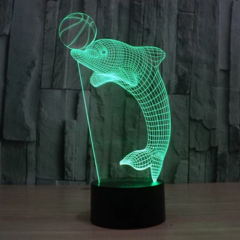 3D cartoon dolphin play ball night light 7 Changing Colors 3d illusion night lamp as gift or room decor
3D cartoon dolphin play ball night light 7 Changing Colors 3d illusion night lamp as gift or room decor