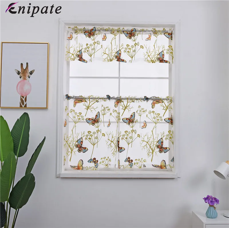 Enipate 3PCS/Set Butterfly Printed Sheer Tulle Kitchen Short Sheer Curtains Door Window Decoration Curtains for Bedroom
Enipate 3PCS/Set Butterfly Printed Sheer Tulle Kitchen Short Sheer Curtains Door Window Decoration Curtains for Bedroom