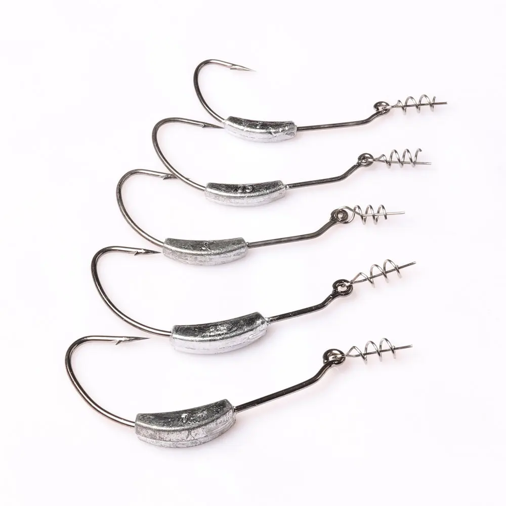 Fishing hook with Lead Offset Fishing hook for Texas rigs and Jigging fishing hook For soft fish High Quatlity 5pcs/lot 2g-7g
Fishing hook with Lead Offset Fishing hook for Texas rigs and Jigging fishing hook For soft fish High Quatlity 5pcs/lot 2g-7g