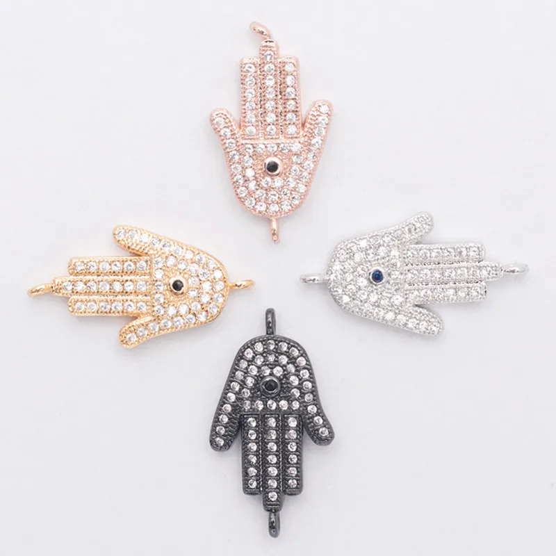 Micro Pave Zircon Crystal Turkey Eye Charms For Jewelry Making Vintage Copper CZ Palm Hamsa Charms Connector Diy Wholesale
Micro Pave Zircon Crystal Turkey Eye Charms For Jewelry Making Vintage Copper CZ Palm Hamsa Charms Connector Diy Wholesale