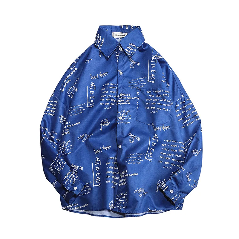Long Sleeve Letter Printed Discharge Men Casual Shirt Party Work Vacation Wear Blouse
Long Sleeve Letter Printed Discharge Men Casual Shirt Party Work Vacation Wear Blouse