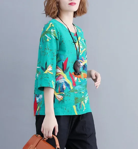 Blusas Feminine Plus Size T-shirt Loose Spring Summer Tops 2019 Slim Stylish New Top With 3/4 Sleeves For Women Print Floral XL
Blusas Feminine Plus Size T-shirt Loose Spring Summer Tops 2019 Slim Stylish New Top With 3/4 Sleeves For Women Print Floral XL