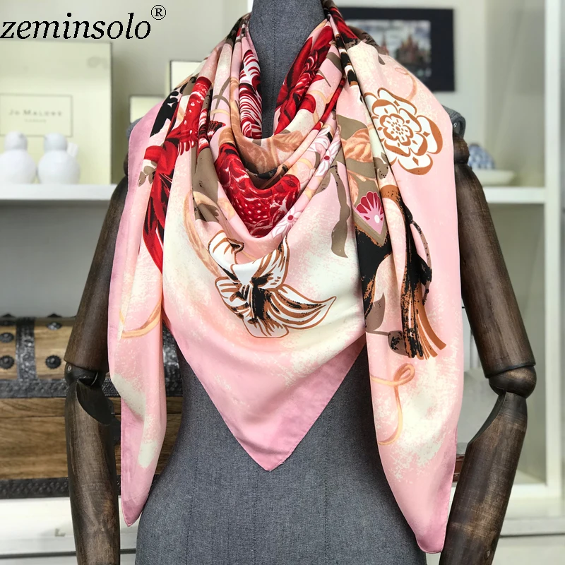 100% Silk Scarf Women Large Shawls Stoles Floral Print Square Scarves Echarpes Foulards Femme Wrap Bandanas Scarves 130*130cm
100% Silk Scarf Women Large Shawls Stoles Floral Print Square Scarves Echarpes Foulards Femme Wrap Bandanas Scarves 130*130cm