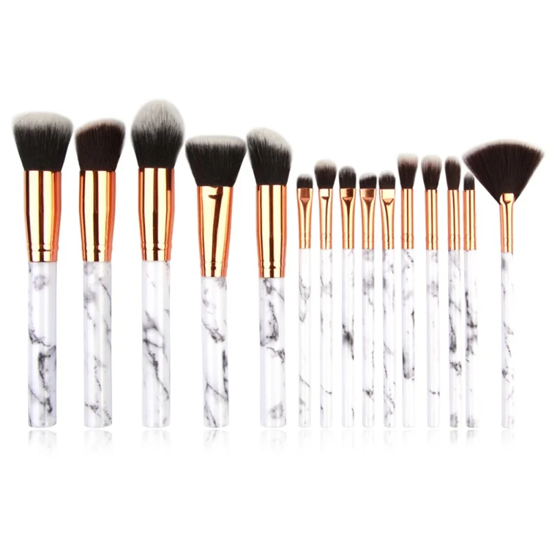 Marble Pattern Makeup Brushes Cosmetic Powder Foundation Eyeshadow Lip For Plastic Handle Brushes Set Beauty Tool Kit 15pcs
Marble Pattern Makeup Brushes Cosmetic Powder Foundation Eyeshadow Lip For Plastic Handle Brushes Set Beauty Tool Kit 15pcs