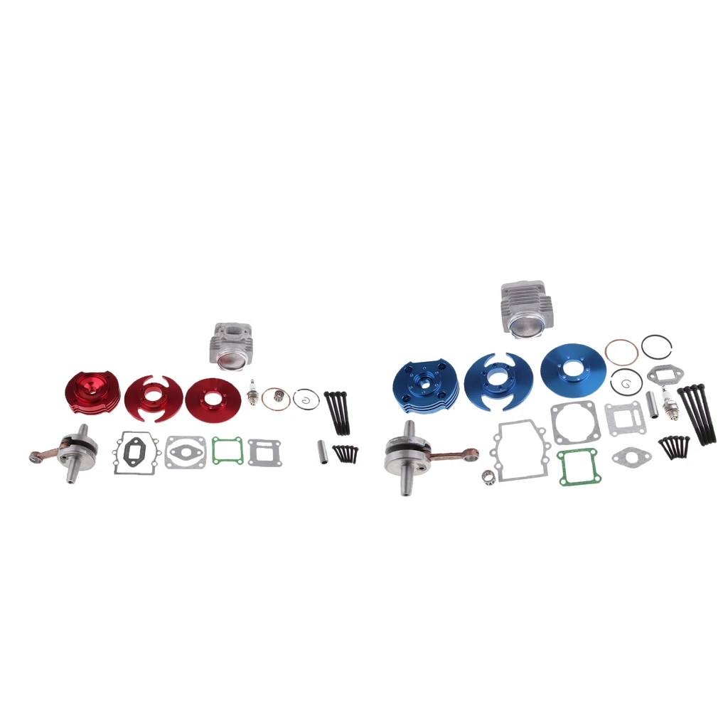 Engine Cylinder Head Crank Cover Big Bore Top End Kit for 50cc Mini Dirt Pocket Bike Part