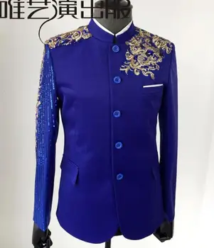 Blue sequins suits men dress designs masculino homme stage costumes singers jacket men blazer dance star style punk man clothes
Blue sequins suits men dress designs masculino homme stage costumes singers jacket men blazer dance star style punk man clothes