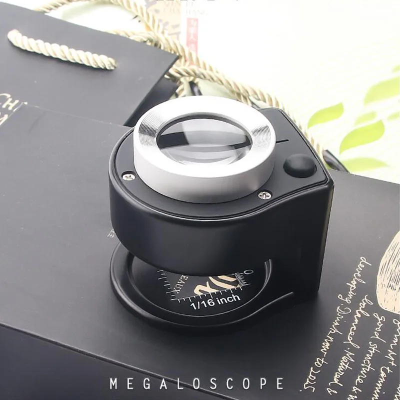 Scale Magnifier Portable 25mm 30 Times with 6LED Counterfeit Light Magnifier Double Layer Optical Glass Lens Magnifier Beads
Scale Magnifier Portable 25mm 30 Times with 6LED Counterfeit Light Magnifier Double Layer Optical Glass Lens Magnifier Beads