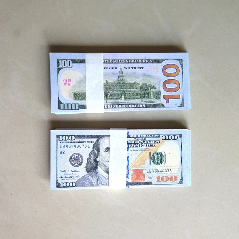 100PCS Props Money magic Props Advertising Dollar Banknote Fake Money Art Crafts Highly Collection Art Craft Supplies banknotes
100PCS Props Money magic Props Advertising Dollar Banknote Fake Money Art Crafts Highly Collection Art Craft Supplies banknotes