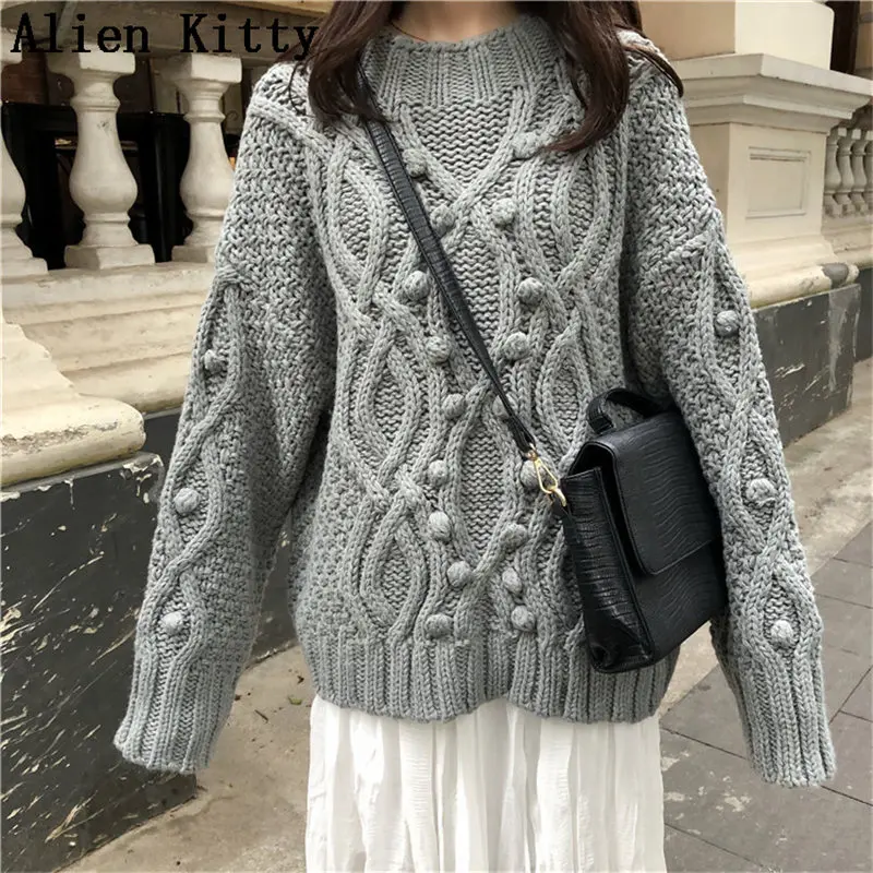 Alien Kitty Spring Autumn Sweet Warm Stylish Knitted Fresh Casual Sweaters Appliques Pullover Sweater Women Lazy Style 2 Colors
Alien Kitty Spring Autumn Sweet Warm Stylish Knitted Fresh Casual Sweaters Appliques Pullover Sweater Women Lazy Style 2 Colors