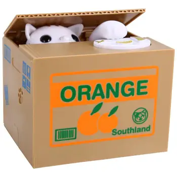 Electronic Automatic Stealing Coin Cat Box Piggy Bank White Kitty Money Box Toy & Home Decor
Electronic Automatic Stealing Coin Cat Box Piggy Bank White Kitty Money Box Toy & Home Decor