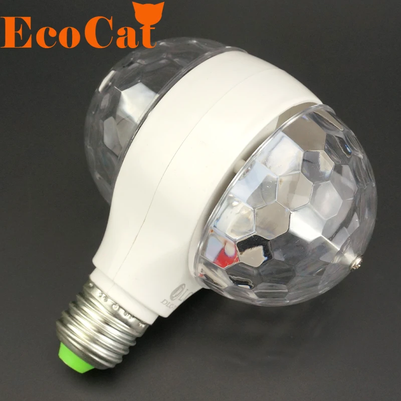 LED Stage Light E27 6W LED RGB Bulb 110v 220v Colorful Auto Rotating Crystal Magic double Balls DJ party disco effect Bulb Lamp
LED Stage Light E27 6W LED RGB Bulb 110v 220v Colorful Auto Rotating Crystal Magic double Balls DJ party disco effect Bulb Lamp