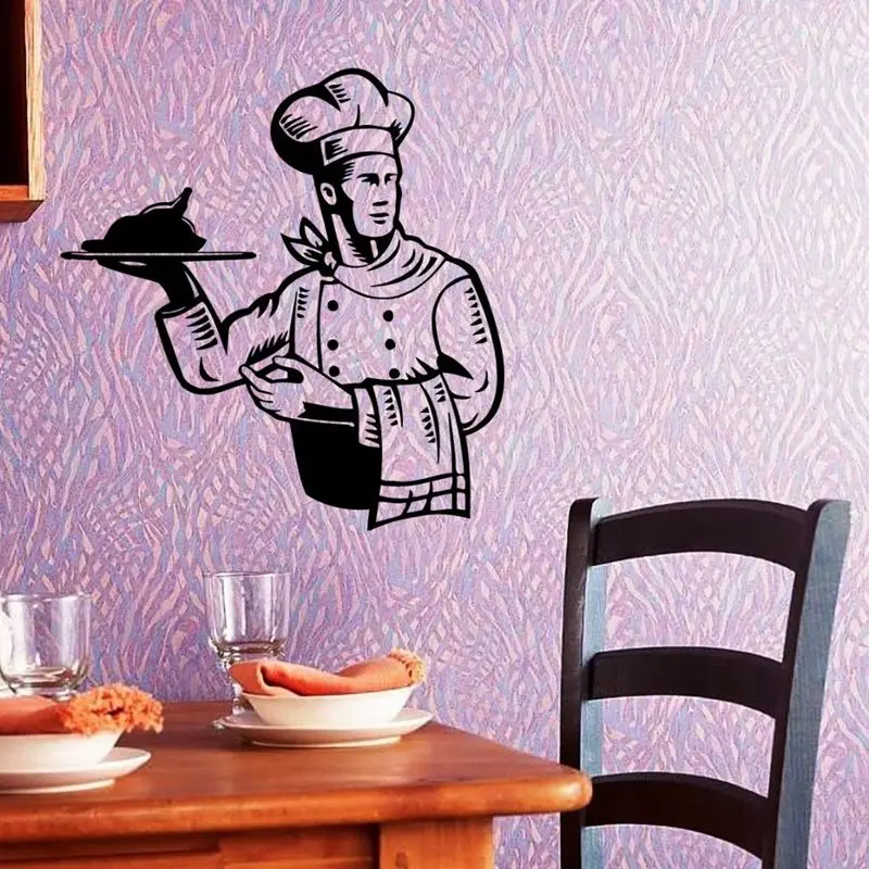 DCTAL Restaurant Sticker Food Decal Poster Vinyl Art Wall Decals Pegatina Quadro Parede Decor Mural Restaurant Sticker