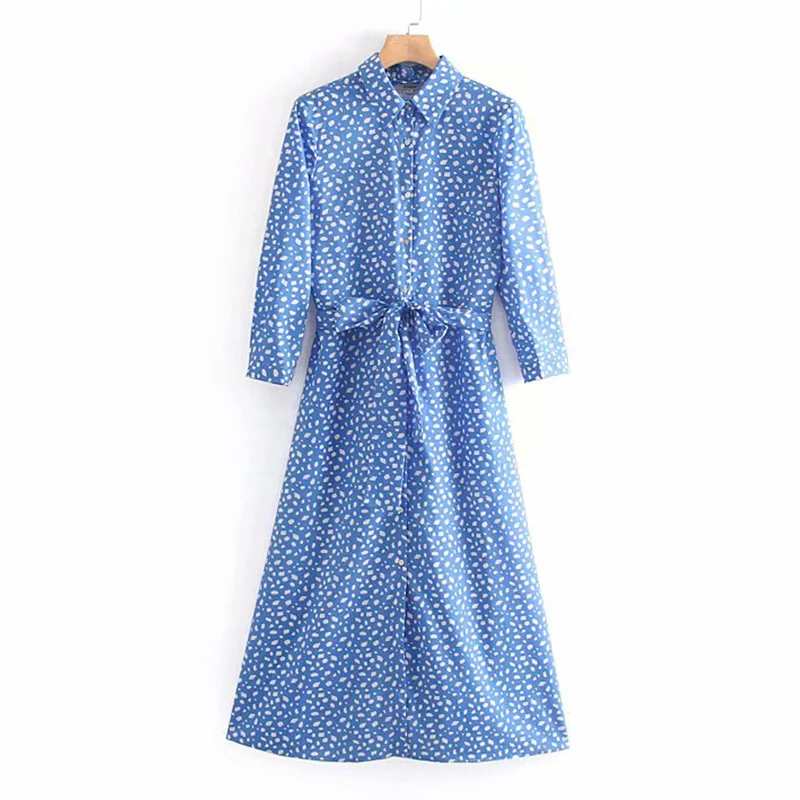 Women's dress fashion small floral loose cardigan belt lapel commuter ladies print dress casual holiday elegant chic brand dress
Women's dress fashion small floral loose cardigan belt lapel commuter ladies print dress casual holiday elegant chic brand dress