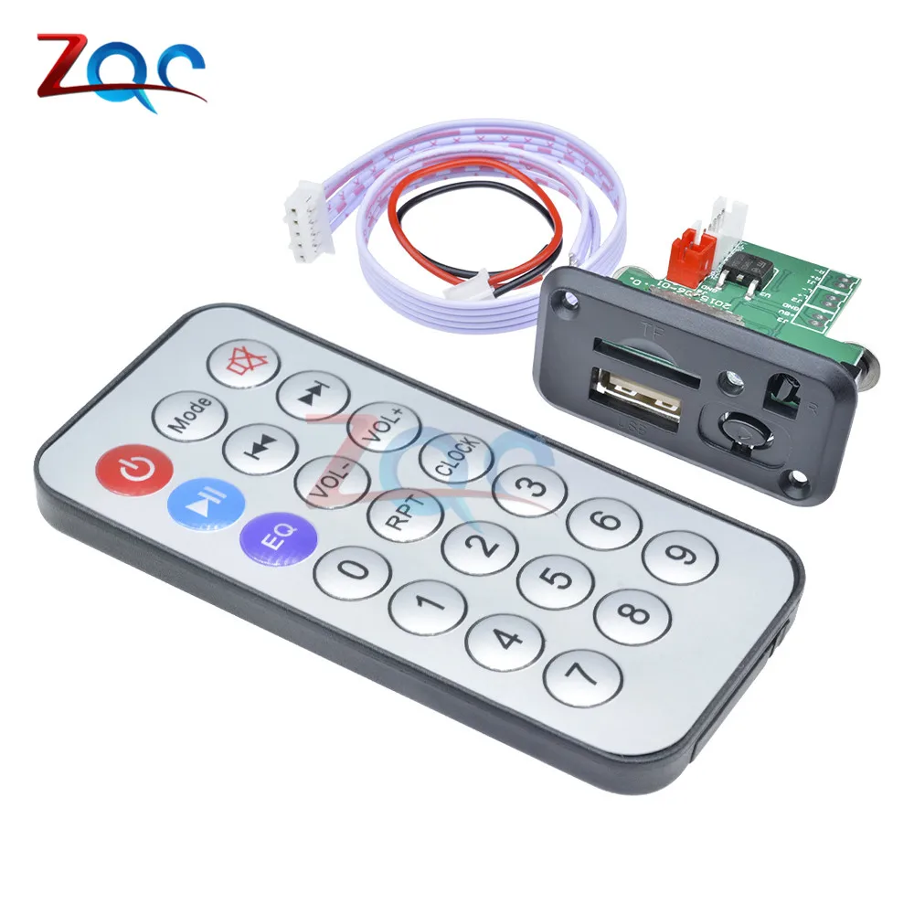 Мини MP3 декодер DC 5 В/12 В плата USB TF U Disk Reader mp3 плеер модуль усилителя с ИК