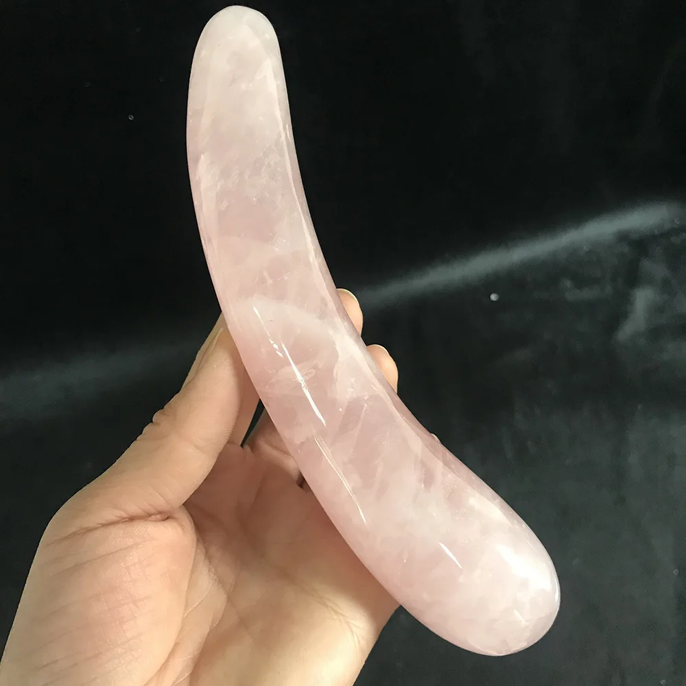 Wholesale Hand Carved 7.3'' Natural Rose Quartz Crystal Carving Healing Curved Massage Wand Healing Massager SQ
Wholesale Hand Carved 7.3'' Natural Rose Quartz Crystal Carving Healing Curved Massage Wand Healing Massager SQ
