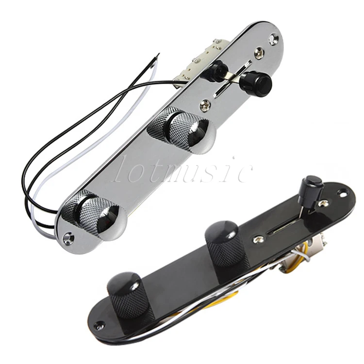 Chrome Black Loaded Control Plate 3Way Switch for Fender Tele Guitar replacement
Chrome Black Loaded Control Plate 3Way Switch for Fender Tele Guitar replacement