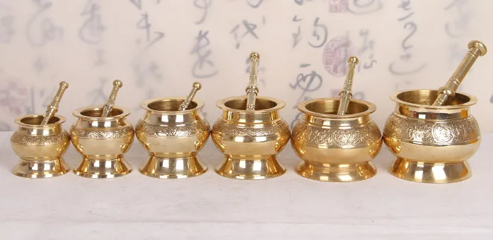 brass copper Mortar Pestle Pedestal Bowl gifts Kitchen Garlic Pugging Pot Herb Mills Mincers PTSP Home gallipot Mashed grinding
brass copper Mortar Pestle Pedestal Bowl gifts Kitchen Garlic Pugging Pot Herb Mills Mincers PTSP Home gallipot Mashed grinding