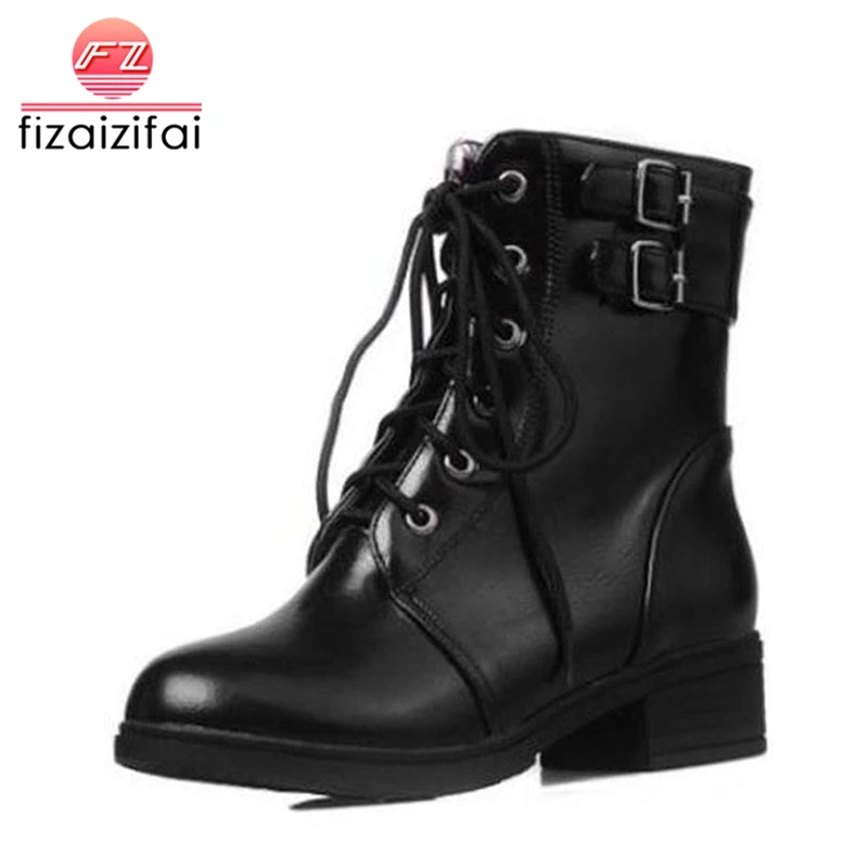 Coolcept Size 34-43 Winter Shoes Women Med Heel Half Short Winter Boots For Women Metal Buckle Cross Tied Autumn Leisure Botas
Coolcept Size 34-43 Winter Shoes Women Med Heel Half Short Winter Boots For Women Metal Buckle Cross Tied Autumn Leisure Botas