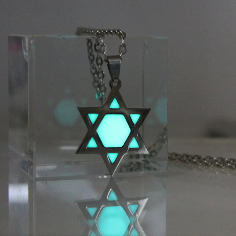 Glowing Necklace Star of David Necklace stainless steel Tantrism Hexagram Necklace GLOW in the DARK night gifts men women girl
Glowing Necklace Star of David Necklace stainless steel Tantrism Hexagram Necklace GLOW in the DARK night gifts men women girl