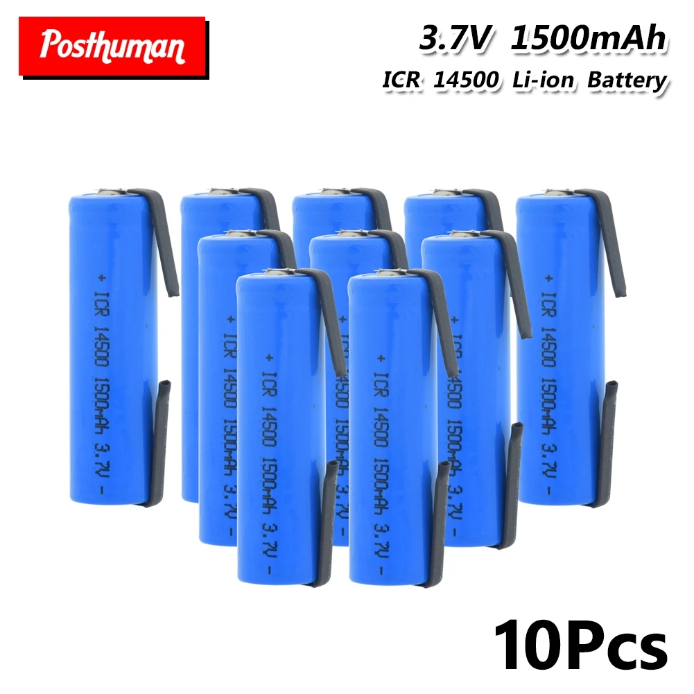 ICR 14500 Lithium Battery 3.7V 1500mAh Rechargeable Batteries Welding Nickel Sheet batteries For LED Flashlight Torch
ICR 14500 Lithium Battery 3.7V 1500mAh Rechargeable Batteries Welding Nickel Sheet batteries For LED Flashlight Torch