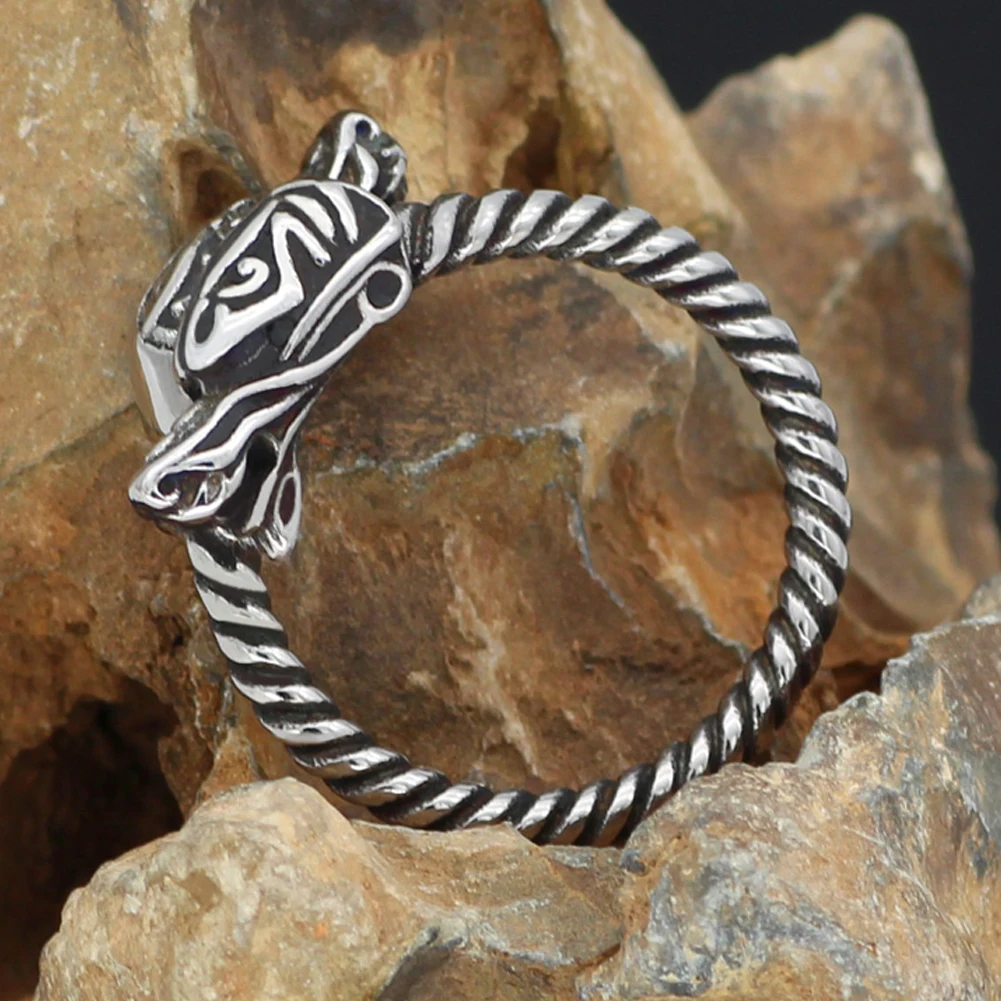 Скандинавский Викинг amulet скандинавский дракон стандартное кольцо из