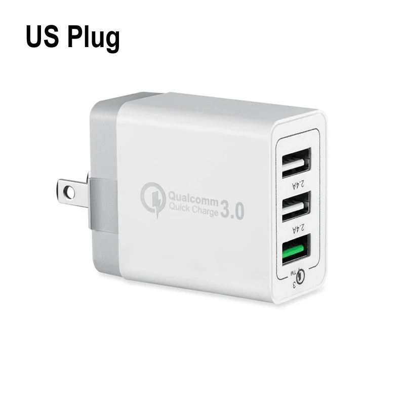 USB Wall Charger Quick Charge 3.0 Fast Mobile Phone Charger for iPhone Xiaomi Huawei Motorola US EU UK Plug USB Travel Adapter (19)