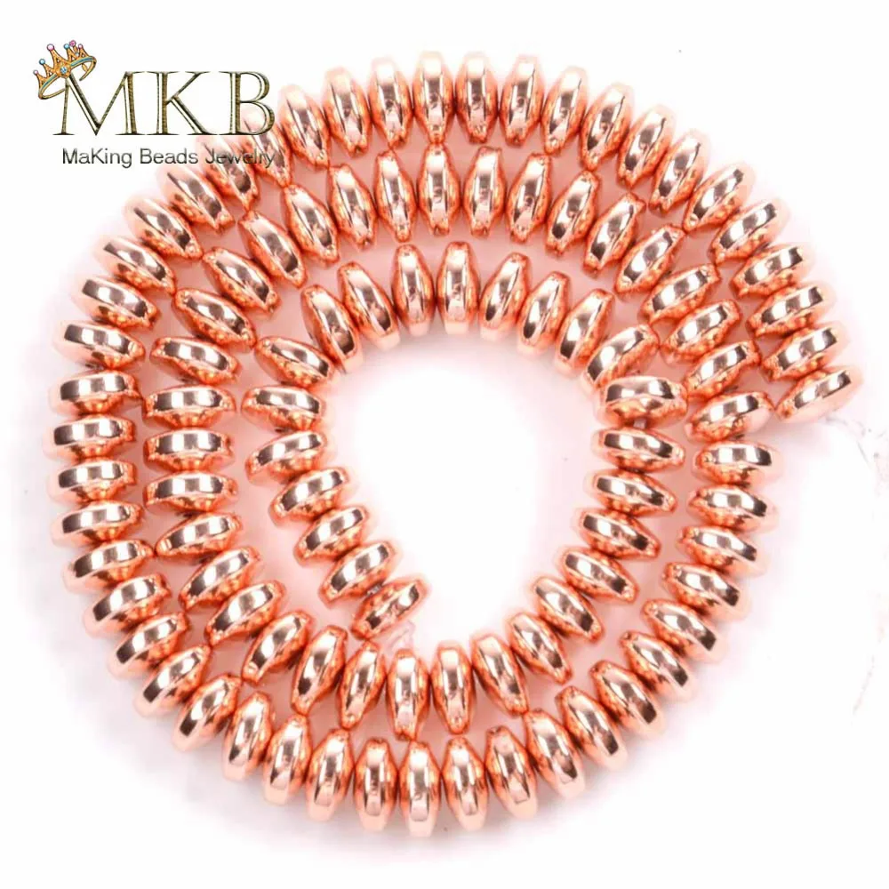 6*3mm Rose Gold Hematite Rondelle Beads 130pcs/strand Natural Stone Beads For Jewelry Making Wholesale
6*3mm Rose Gold Hematite Rondelle Beads 130pcs/strand Natural Stone Beads For Jewelry Making Wholesale