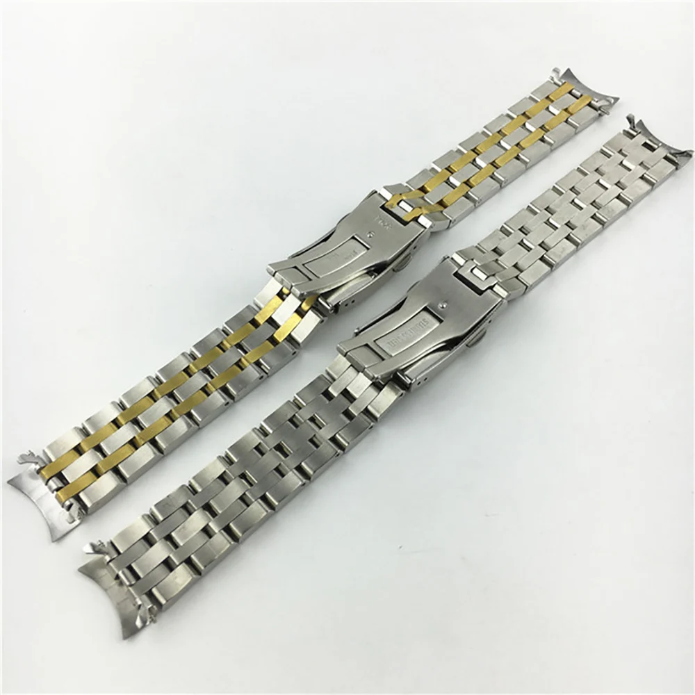 5 Beads Sainless Steel Watch Strap For Tissor 1853 T17/T41/T461/PRC200/T055/T067 19mm 20mm Fold Buckle Gold Silver Belt
5 Beads Sainless Steel Watch Strap For Tissor 1853 T17/T41/T461/PRC200/T055/T067 19mm 20mm Fold Buckle Gold Silver Belt
