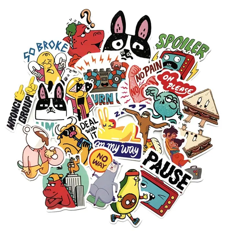20Pcs/Set Mixed Cartoon Style JDM Sticker Anime Funny Stickers for Kid DIY Laptop Suitcase Skateboard Bicycle Stickers
20Pcs/Set Mixed Cartoon Style JDM Sticker Anime Funny Stickers for Kid DIY Laptop Suitcase Skateboard Bicycle Stickers