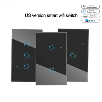 Ewelink APP US Wifi Wall Touch Switch 1/2/3 Gang Glass Panel Wall light Switch Support Alexa Google Home Black Smart Switch
Ewelink APP US Wifi Wall Touch Switch 1/2/3 Gang Glass Panel Wall light Switch Support Alexa Google Home Black Smart Switch