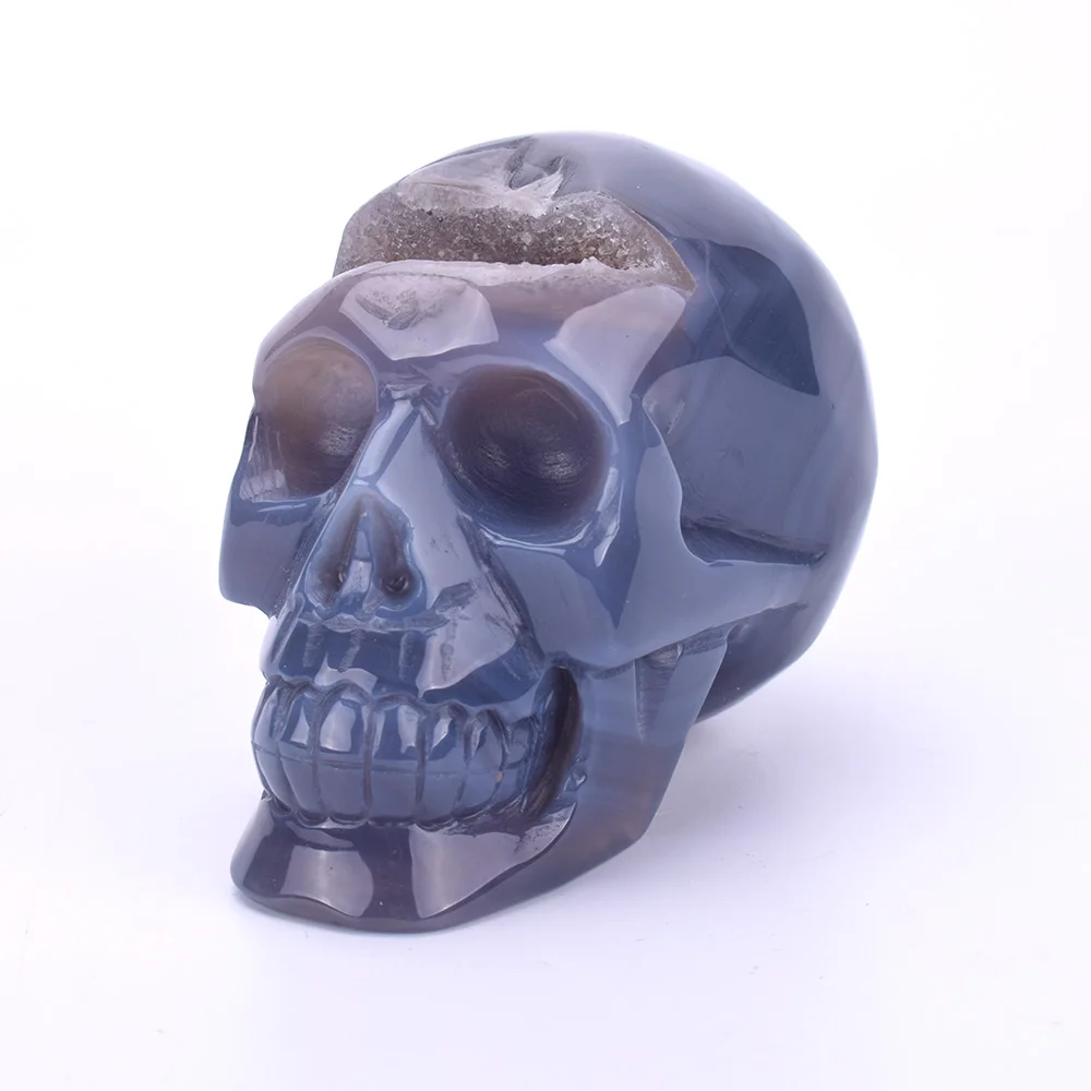 3.7'' Crystal Healing Skull Figurine Carved Stone Skull Statue Natural Agate Geode Unique Sculpture Quartz Crystals Home Decor
3.7'' Crystal Healing Skull Figurine Carved Stone Skull Statue Natural Agate Geode Unique Sculpture Quartz Crystals Home Decor