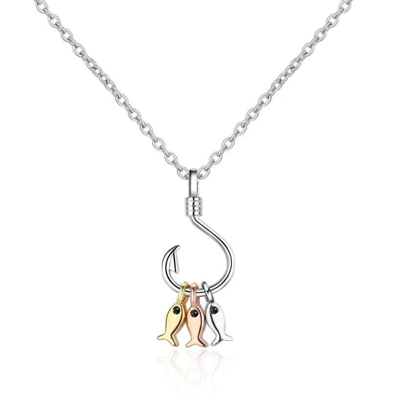 New Exquisite Three Fish Hook Pendants Necklaces For Women Trend Short Clavicle Chain 925 Sterling Silver Jewelry SAN148
New Exquisite Three Fish Hook Pendants Necklaces For Women Trend Short Clavicle Chain 925 Sterling Silver Jewelry SAN148