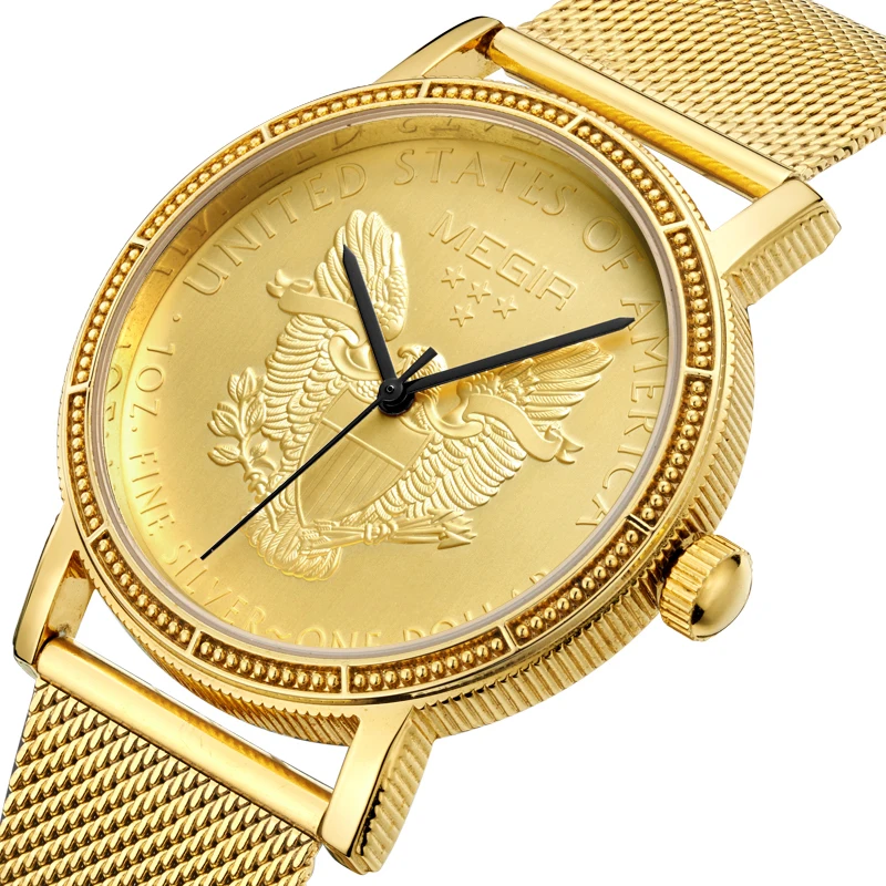 Megir Fashion Quartz Men Watch Top Brand Luxury Gold Color Wrist Watch Clock Men Mesh Staninless Steel Relogio Masculino
Megir Fashion Quartz Men Watch Top Brand Luxury Gold Color Wrist Watch Clock Men Mesh Staninless Steel Relogio Masculino